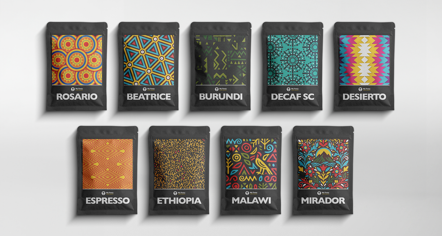 coffees from Mr. Tinto, presented in a festive box.
