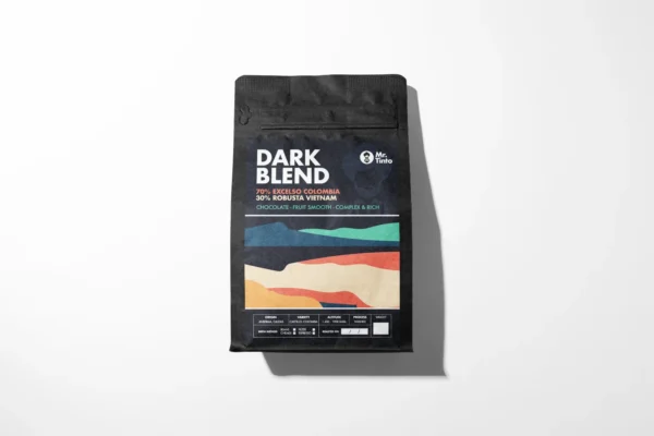 Mr. Tinto Dark Blend – A 70% Colombian, 30% Vietnamese blend with chocolate, fruit smoothness, and complex, rich flavours.