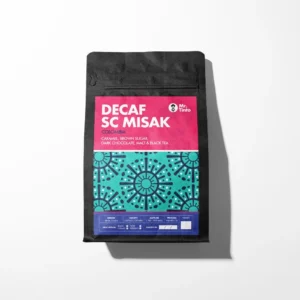 Mr. Tinto Decaf SC Misak – Colombian coffee with caramel, brown sugar, dark chocolate, malt, and black tea notes